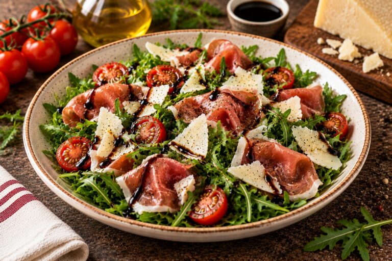 Ensalada de prosciutto y parmesano
