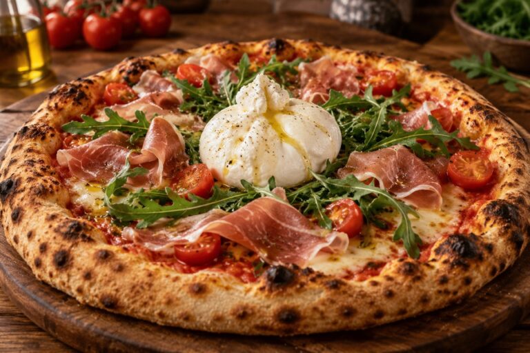 Pizza Burrata e Prosciutto
